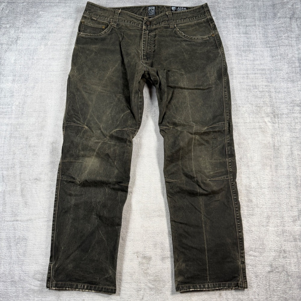 Kuhl Pants Mens 36x30 Brown Vintage Patina Dye Articulated Knee Hiking Outdoors